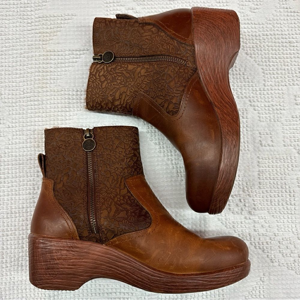 Alegria Scarlett Tawny Womens Leather Wedge Ankle Boots Women’s Size 7 - Picture 3 of 9